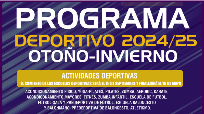 Programa deportivo otoño invierno 2024