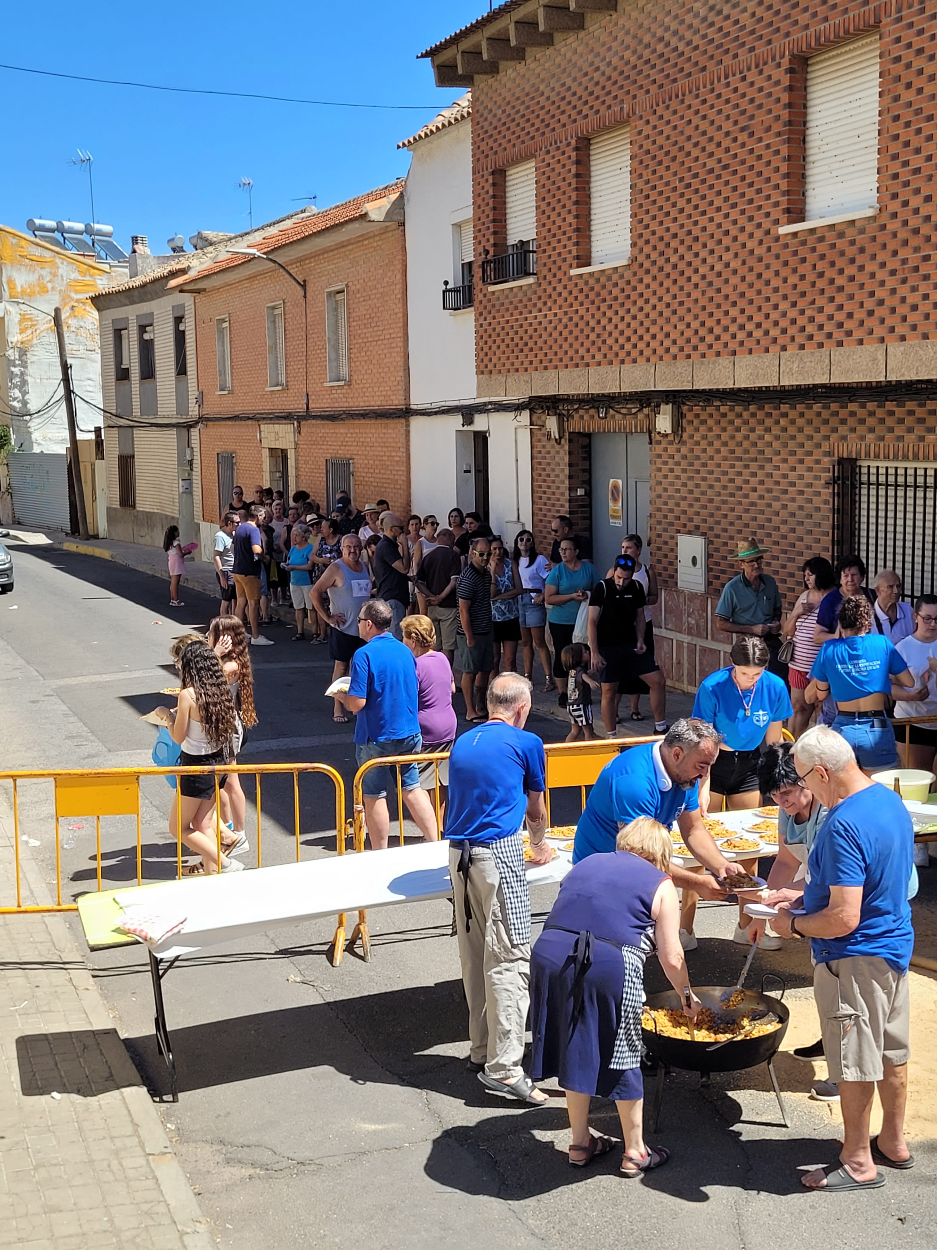 Migas en las fiestas de San Roque.