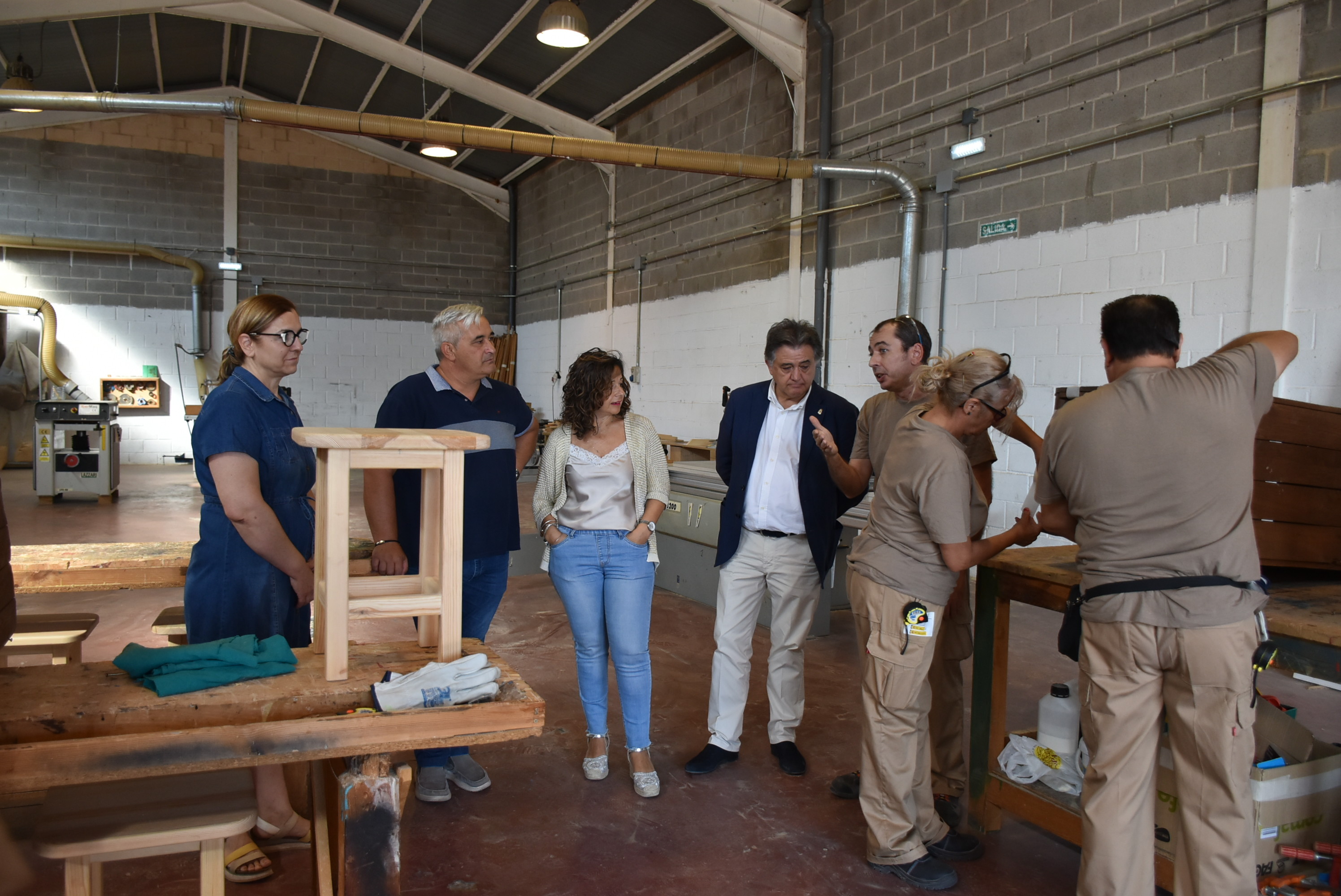 (De izq. a der.) Eva María Garzás, Jesús Villar, Alicia Loro, Leopoldo Sierra y el monitor Alberto Jiménez