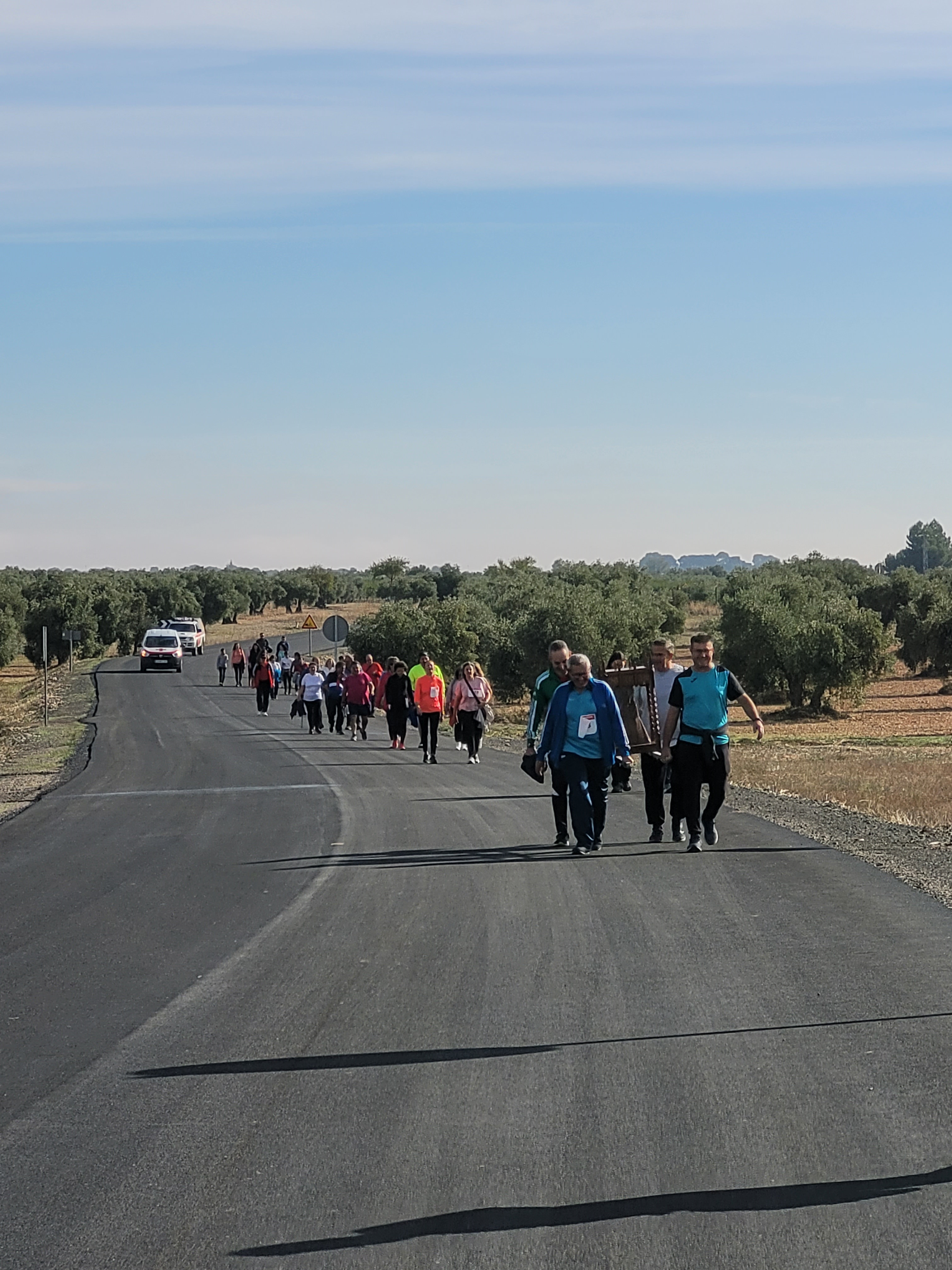 Alrededor de las 11:30 horas llegban al santuario.