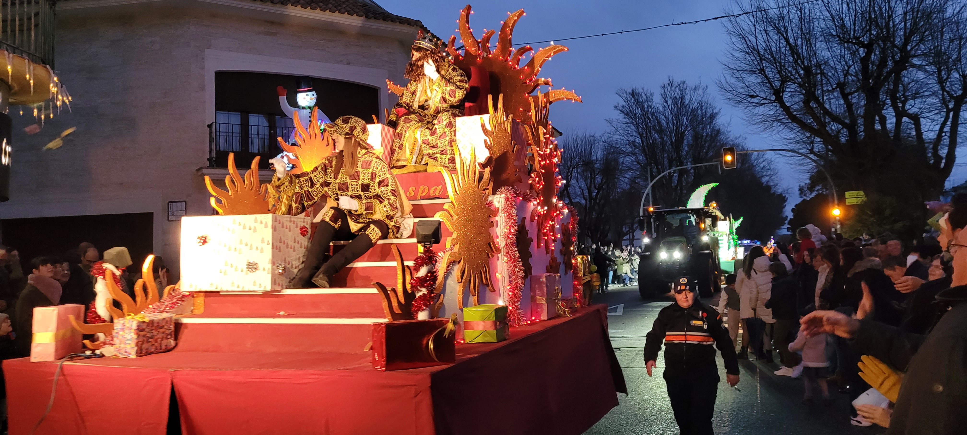 El Rey Melchor en la cabalgata.