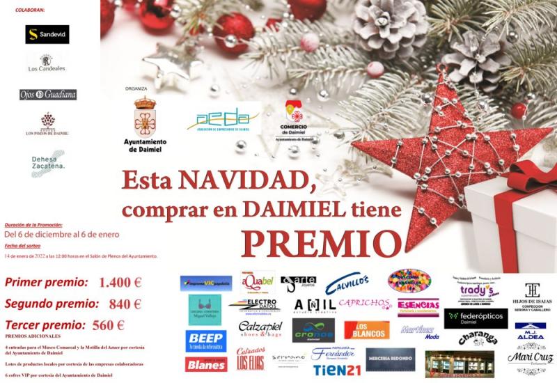 Cartel Navidad comprar tiene premio