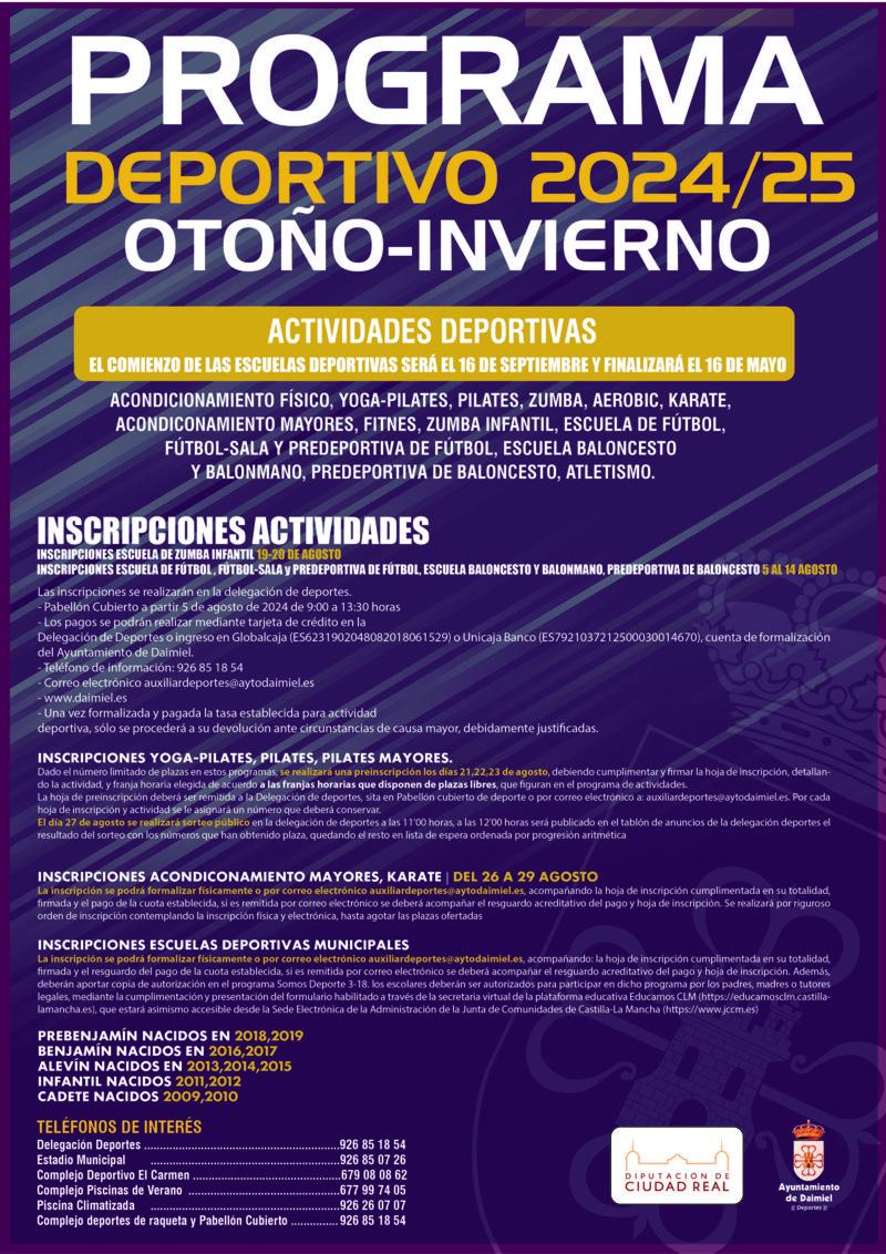 Programa deportivo otoño invierno 2024