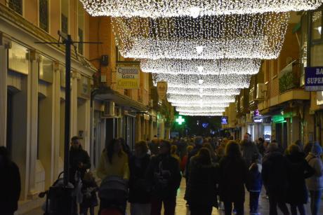 Calle Virgen de las Cruces en Navidad